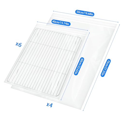 stufool 10Pcs Oven Rack Cleaning Bags, No Scrub Bags For Cleaning Oven Racks, Reusable Leak-Resistant PE Bags for Deep Soaking Grill Grates, BBQ Racks