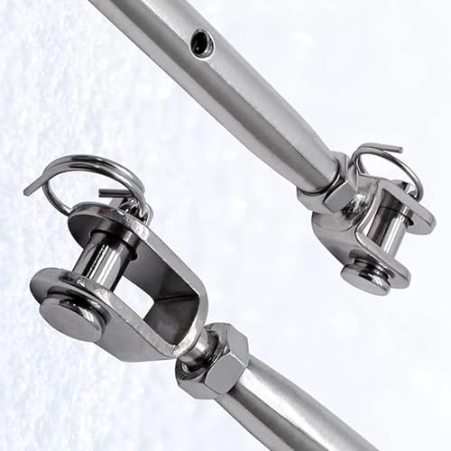 Pack de 5 tensores Quijada de acero inoxidable, herramienta ajustable para tensión de cables y cuerdas para aparejos marinos miniatura 5