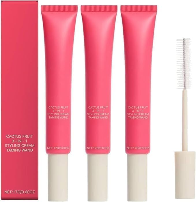 Crème coiffante 3-en-1 cactus et baume de finition anti-frisottis pour lisser les cheveux