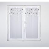 Coloris : Beige Paris Prix Paire de Voilages à Motif Cœur 60x160cm Beige