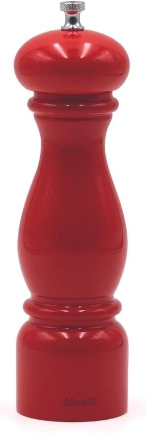 Bisetti Firenze Red 12.6 Inch Pepper Mill With Adjustable Grinder