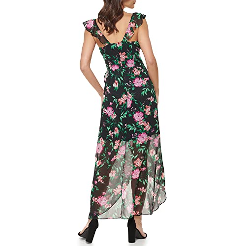 Guess Women's Floral Printed Maxi, Black Multi, 4 #TOP2