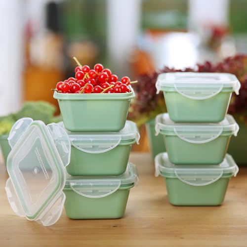 your GEAR - your GEAR Pila Frischhaltedosen 300ml Set - 6X kleine Vorratsdosen mit Deckel luftdicht & BPA-frei - Quadratische Meal Prep Boxen für Babybrei, Dips & Snacks - Kühlschrank Organizer stapelbar - -25%