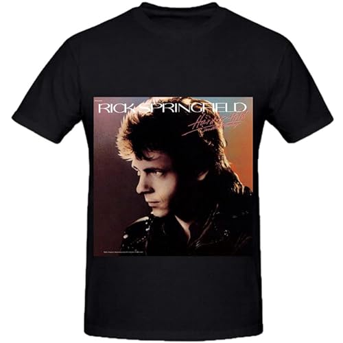 Photo de Men's Rick Springfield Hard to Hold Soundtrack Mens O Neck Printed T Shirt T-Shirts Black 3XL