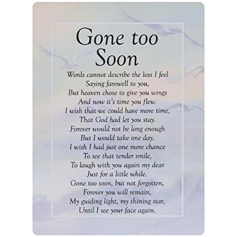 Widdle Celebrations Gone to soon Waterproof Graveside Memorial Card - TY208 Cover