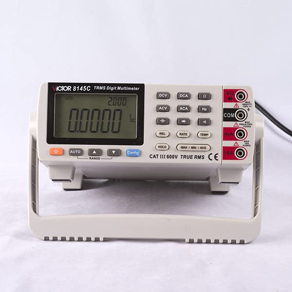 VICTOR 8145C Digital Bench Multimeter front view with large LCD display.