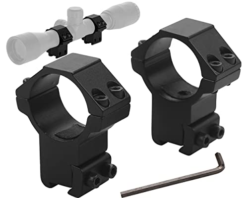 Atom Optics 30mm Scope Mount Rings Heavy Duty 4 Bolt for 11mm Dovetail Rails High/Medium Profile 2PCS (High-1.33 inch)