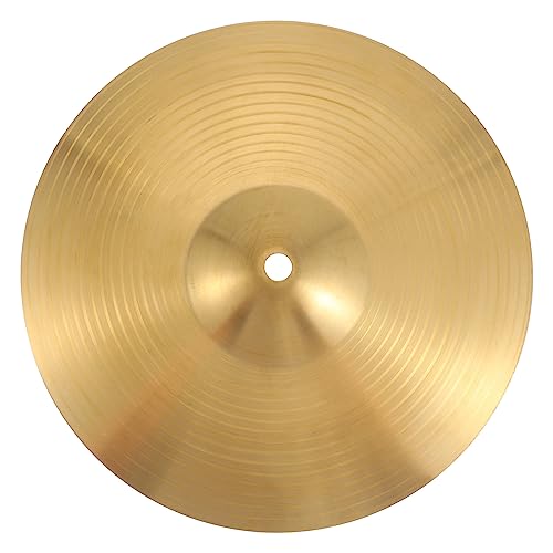 FUNOMOCYA Beginner to Pro 10 Inch Brass Hi Hat Cymbals Set Traditional Finish Golden Tone for Drum Instruments