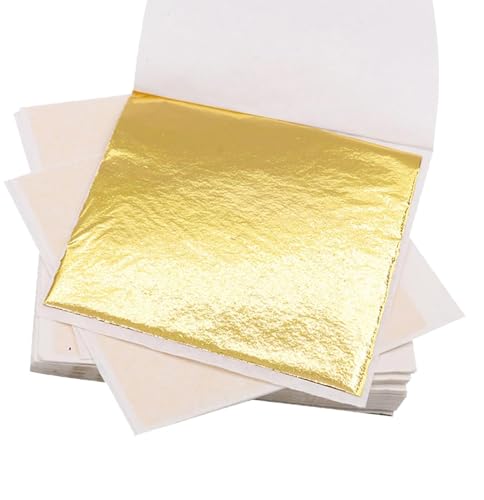 200 Blatt Blattgold zum Basteln (8.5 * 8cm) Goldfolie zum Basteln Gold Papier für Goldfolie Goldpapier zum Basteln Leaf Anlegemilch Blattmetall Blattgold Kaufen Goldenes Goldpapier Acrylmalerei