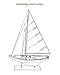 SAILINGSTORY Wooden Sailboat Decor Yacht Model Ship with Antique Finish Navy