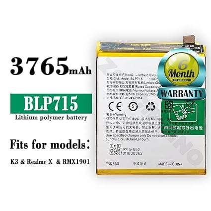 Image of Original BLP715 Battery for Oppo K3 / X / RMX1901 Battery with 6 Month Warranty **** (N2292929)