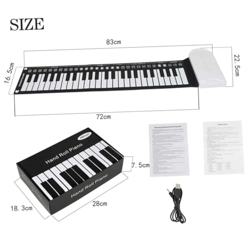 Clavier piano pliable en silicone avec touches de synthétiseur portable