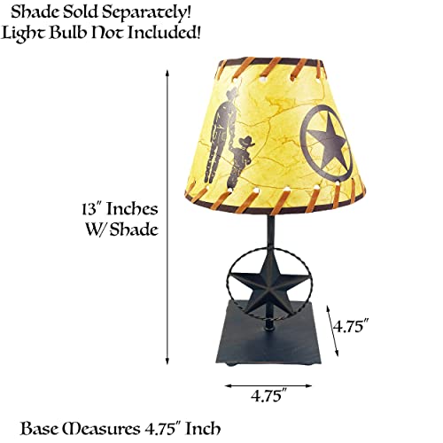 Urbalabs Cowboy And Son With Star Western Small End Table Desk Lamps For Home Office Shade Night Lamp Bedrooms, Farmhouse Rustic Table Lamp Decor, 7 Inch Diameter Shade (Cowboy & Son Shade Only) #TOP6