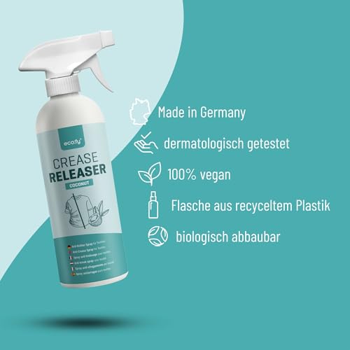 eco:fy Anti-Knitter Spray mit Vanille Duft | faltenfrei ohne Bügeln, frischt Kleidung auf, ideal für unterwegs & Reisen | für alle Textilien geeignet – dermatologisch unbedenklich