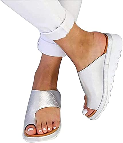 Sandales orthopédiques FFMA femme style rétro romain nu-pieds plats