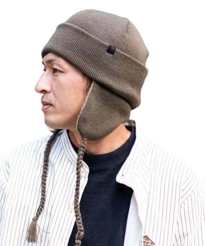 [ナコタ] イヤーカバーフライトニットワッチ 耳付き ニットキャップ ニット帽 帽子 メンズ レディース 大きいサイズ 深い 暖かい 保温 防寒 冬 アウトドア プレゼント オリーブ（Amazon）