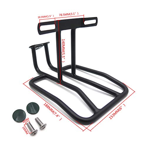 HONGK- Motorcycle Black Steel Rear Fender Rack Plated Luggage Shelf Compatible with For H-D Sportster 1100 1000 Roadster 1200 Roadster Nightster 883 Iron SuperLow [B01BI8REUQ] - Thumbnail 4