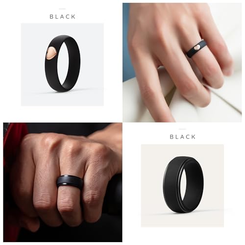 ThunderFit Silicone Rings for Him and Her, Wedding Bands for Couples by ThunderFit - Used condition - Image 3