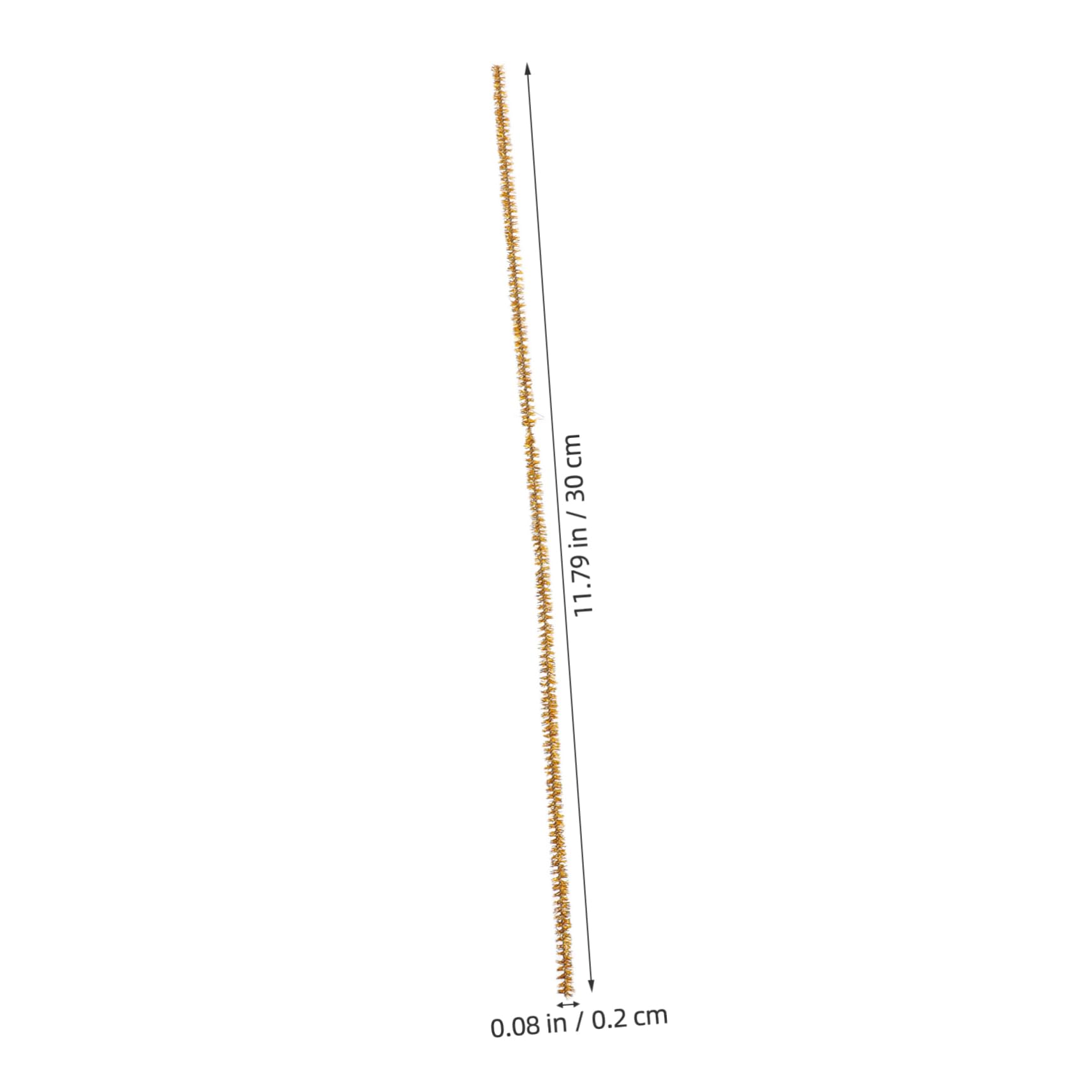 OSALADI Chenille Stems Pipe Cleaners 100pcs Glittery Gold Craft Sticks for Christmas Decorations Kids Craft Supplies