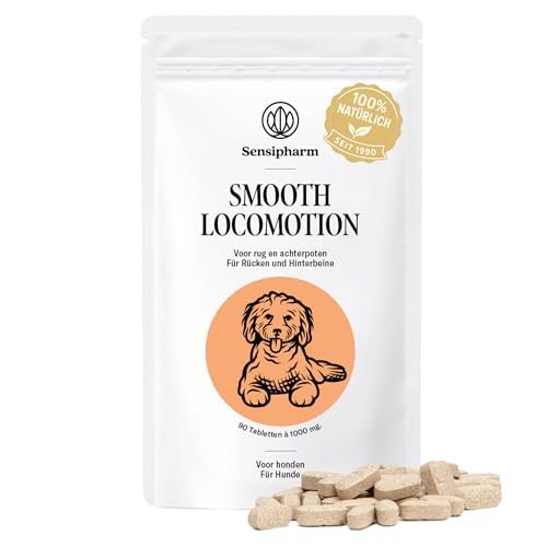 Smooth Locomotion - Gelenktabletten für Hunde bei Rücken- & Hinterhandproblemen, Arthrose & Aufstehschwierigkeiten – natürliche Unterstützung für Muskeln & Gelenke – 90 Tabletten - Sensipharm
