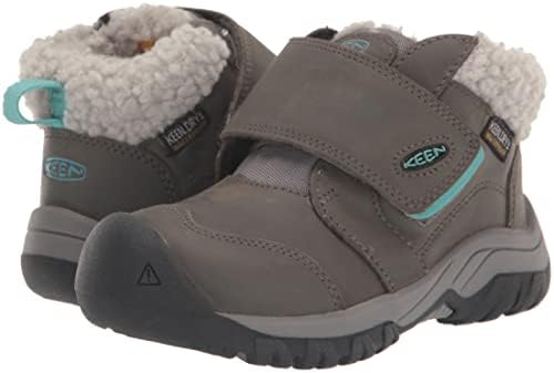 KEEN Kootenay 4 Mid Height Insulated Waterproof Snow Boots, Steel Grey/Porcelain, 8 US Unisex Little Kid | Image 6