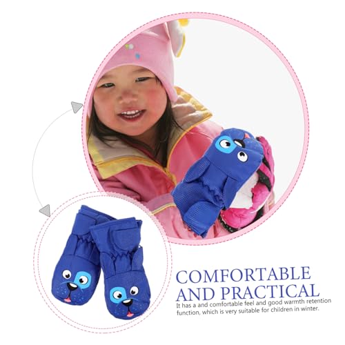 Amosfun 1 Par Luvas Para Clima Crianças Impermeabilizam Luvas Luva Infantil De Inverno Luvas De Bici