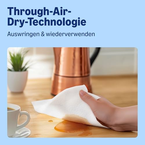 by Amazon Ultrasaugfähige TAD Küchenrolle, 4 Rollen (1er-Pack), 51 Blatt pro Rolle, FSC-Zertifiziert