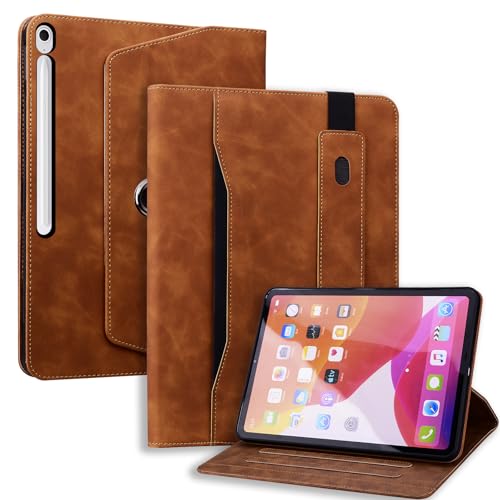 Coque rotative Samsung Galaxy Tab S10 FE+ : évitez les chutes de stylet avec cette housse brune