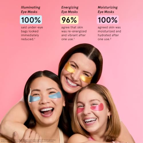 Image of grace & stella Under Eye Patches Variety Pack - With 6 Colors (18 Pairs) | 3 Pairs of Under Eye Masks Per Color - Vegan, Cruelty-Free, Derm-Tested Eye Patches for Women & Men - Bridesmaid Gifts