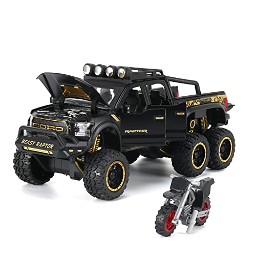 Toy Pickup Trucks For Boys (Length 8.6 Inch) Raptor F150 Diecast Metal Model Toy Car For 3 4 5 6 7 8 Year Old Kids #TOP2