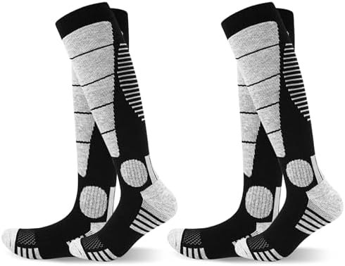 （21:30時点） [JBM] スキーソックス スノーボード スキー靴下 厚手 スノボ 登山 冬用 アウトドア スポーツ 登山用 ハイキング トレッキング あったか 段階着圧 防寒 速乾 吸汗 レディース メンズ 2足組 男性用