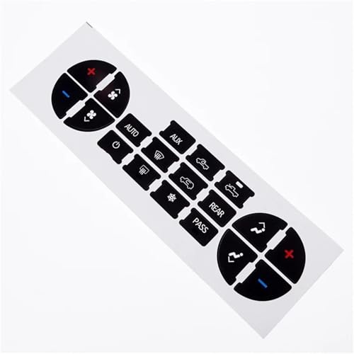Car Air Conditioning Dash Button Sticker for Buick Enclave 2008–2012,Climate Control Radio Worn Button Repair Decals A/C Sticker