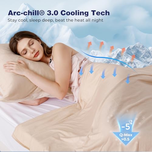 Image of Luxear Cooling Blanket for Summer Throw Arc-Chill 3.0, 200x220cm,Beige