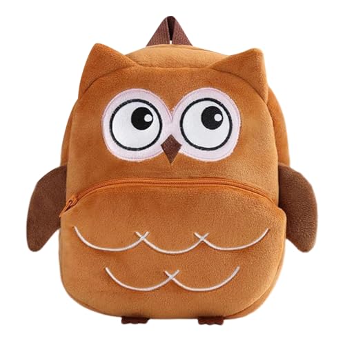 Mochila pré-escolar para meninas, escolar macia de coruja de desenho animado - infantil - para suprimentos ao ar livre para meninos, escola, meninas, atividades de zoológico