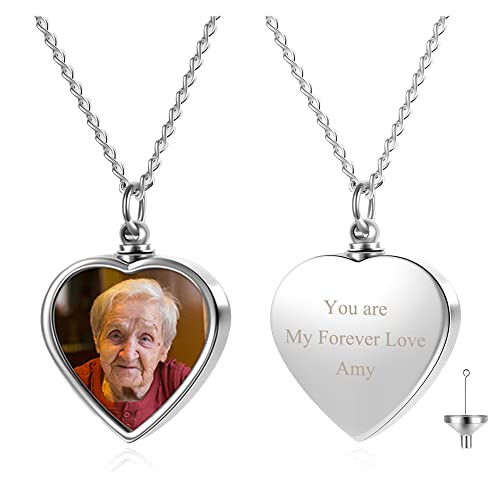 AllerPierce Personalized Photo Cremation Urn Necklace for As