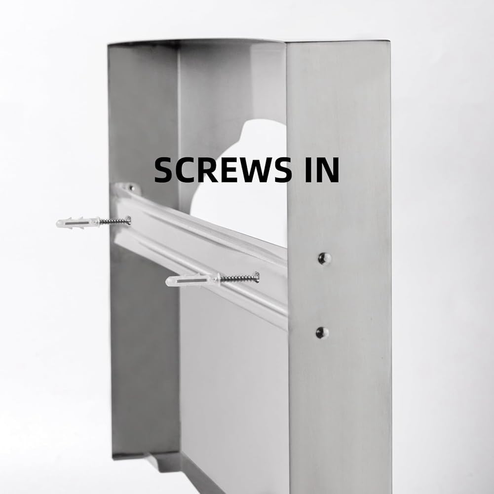 Toilet Seat Cover Dispenser, for Disposable Toilet Seat Cover Holder in Commercial Stainless Steel Design