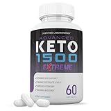 Advanced Keto 1500 Extreme Pills 1675MG New & Improved Formula Contains Apple Cider Vinegar Extra Virgin Olive Oil Powder Green Tea Leaf 60 Capsules