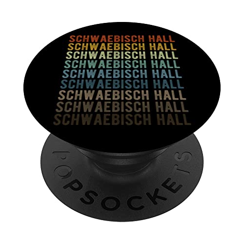 Schwaebisch Hall Stadt Retro Vintage PopSockets mit austauschbarem PopGrip