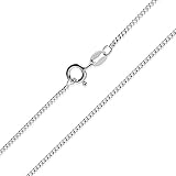 Fabricado en Italia Collar cadena pulsera tobillera Tipo Barbada Panzer corte de diamante de fina plata de ley 925 1mm Bisutería Italiano Mujer Hombre - 15 20 25 30 35 40 45 50 55 60 65 70 75 80 85 90 95 100cm
