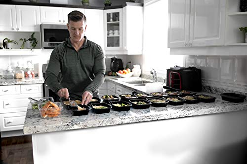 Cubeware 50-Pack Snap-Seal, Microwavable, Dishwasher and Freezer Safe, Reusable Food Storage Bento Box, Meal Prep Containers (28 oz, BPA Free)