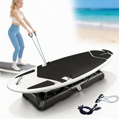 Máquina de surf y tabla de equilibrio, simulador de surf interior para fitness en casa, equipo de yoga y pilates, mejora el equilibrio, la agilidad y el tono muscular para todas las edades