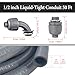 50 Foot Liquid-Tight Conduit Kit - 1/2inch Flexible Non Metallic Liquid Tight Electrical Conduit and 5 Straight and 4 Angle Fittings Included. 1/2