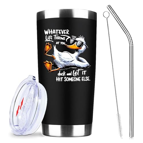 20oz Whatever Life Throws At You Funny Stainless Steel Tumbler with Lid