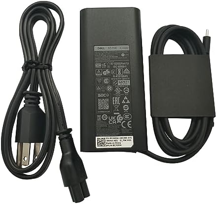 Dell Laptop Charger 65W Watt USB Type C AC Power Adapter Include Power Cord for Dell Latitude 3340 3440 3540 5340 5440 5540 7340 7440 7640 9440 2in1