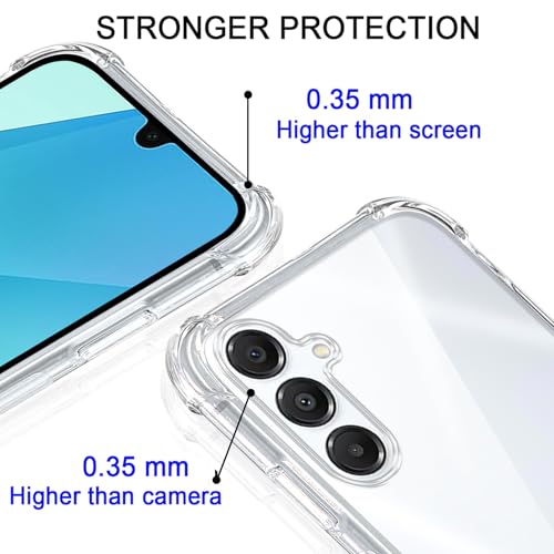 Micnkifo Handyband Hülle mit Band für Samsung Galaxy A16 5G, Necklace Handyhülle mit Kordel Schutzhülle für zum Umhängen, Transparent TPU Case Stoßfest Kratzfest Silikon Cover mit Kette, Schwarz