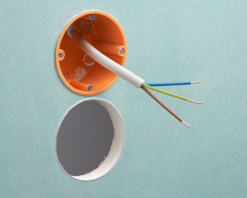 Meister Hohlwanddose Unterputz - 35 mm tief - orange - 10 Stück - Ø 68 mm Fräsloch - Zum Einbau von Schaltern & Steckdosen / Abzweigdose / Schalterdose / Hohlwand-Gerätedose / 7464020