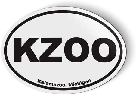KZOO Kalamazoo Michigan Oval - Car Magnet - 5"