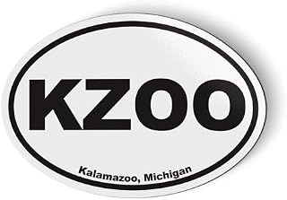 KZOO Kalamazoo Michigan Oval - Car Magnet - 5"