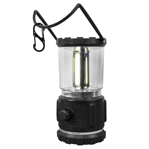 Image of Lighthouse Torches Elite Camping Lantern – Dimmable LED 75 / 750 Lumens, Up to 20 Hours Run Time, 3 x C Batteries Included