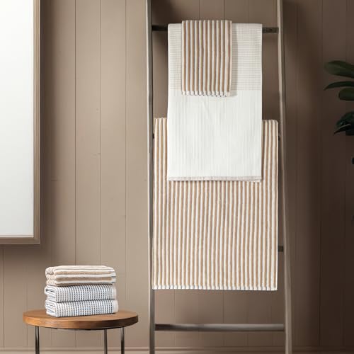 Image of MYTRIDENT Symphony of Threads Towel, 6Pc Set (2 Bath - 75 cm x 150 cm, 4 Hand - 40 cm x 60 cm), 100% Cotton, 625 GSM, Mirael-Aven